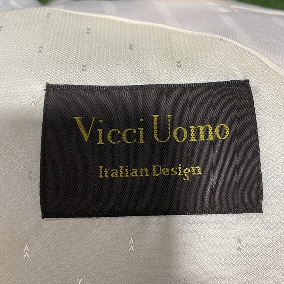 Men’s cream blazer with cream pinstripes. - Picture 4 of 9